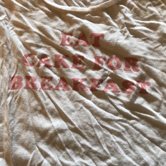 Express Tops - “Eat cake for breakfast” cropped t shirt
